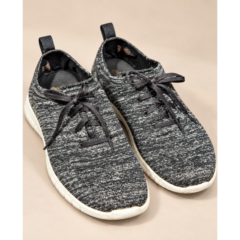 Skechers Womens Memory Foam Space Dye Knit Sneakers Gray White 12837 US 9
